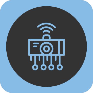 Yumuşak mavi renkte izole edilmiş modayı gösteren wifi simgesi