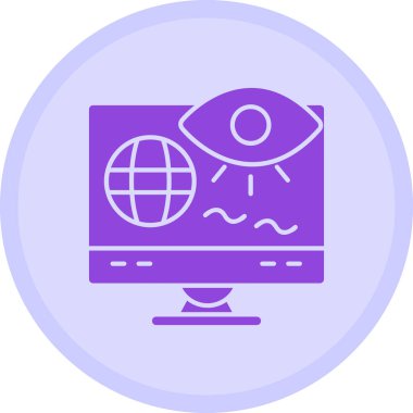 Göz. Web simgesi basit illüstrasyon