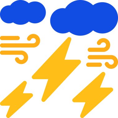 Yıldırım. Web simgesi basit illüstrasyon