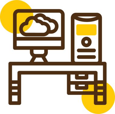 bulut depolama modern simgesi, vektör illüstrasyonu