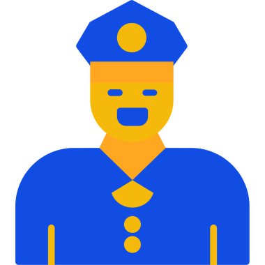 Polis memuru. Basit resimleme