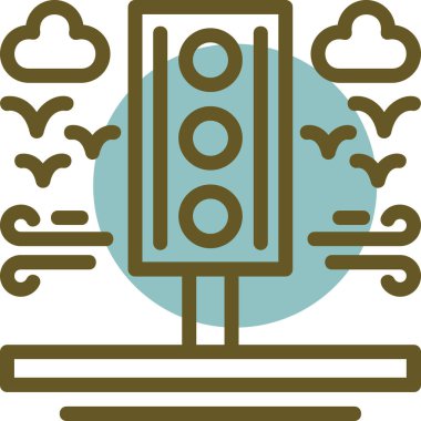 Trafik levhası. Web simgesi basit illüstrasyon