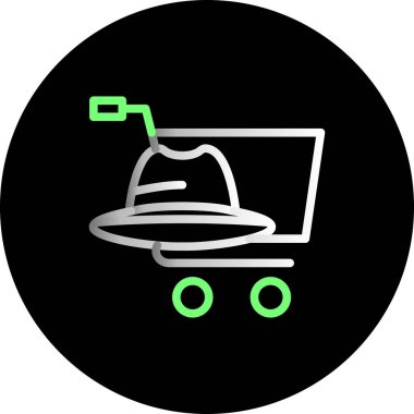 Alışveriş arabası ikon vektör illüstrasyonu