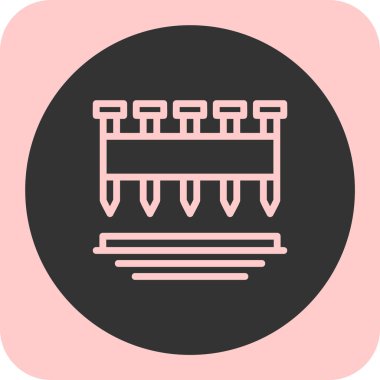 Bir çit simgesinin vektör illüstrasyonu