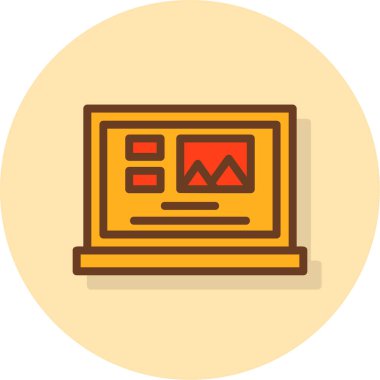 Bilgisayar. Web simgesi basit tasarım