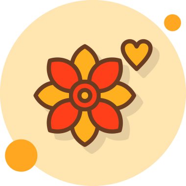 Vektör Çiçeği Simgesi illüstrasyonu