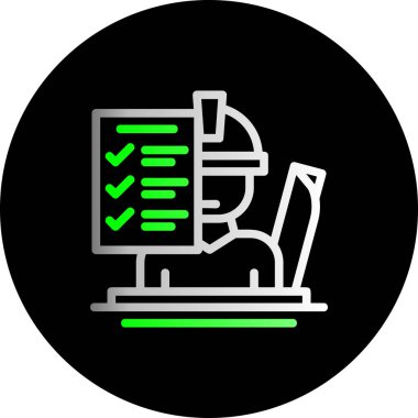 Simgeyi kontrol et, vektör illüstrasyonunu kontrol et