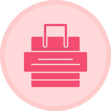 Bir bavul simgesinin vektör illüstrasyonu