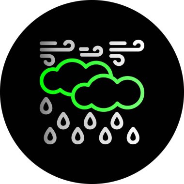 Yağmurlu gün vektör resimleme tasarımı