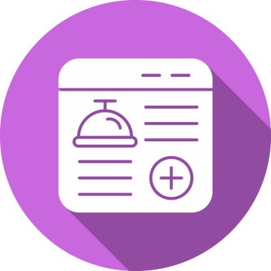 Otelde. Web simgesi basit illüstrasyon