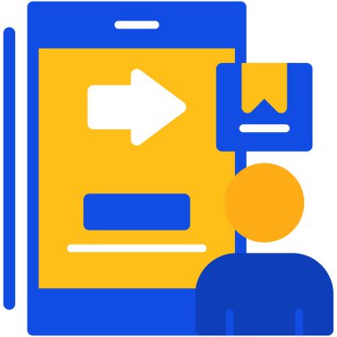 iş yönetimi dairesi simgesi düz stil