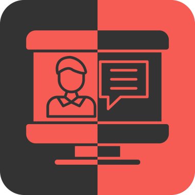 Sohbet simgesinin vektör illüstrasyonu