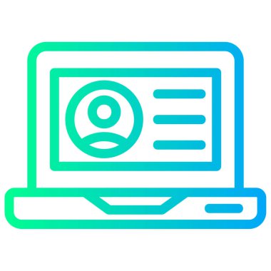 Monitör. Web simgesi basit illüstrasyon