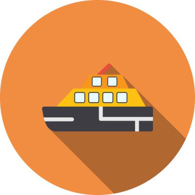 Gemi. Web simgesi basit illüstrasyon