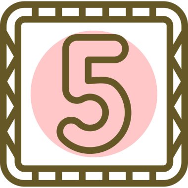 5 gün modern simge, vektör illüstrasyonu