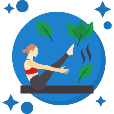 Yoga pozlu düz dizayn