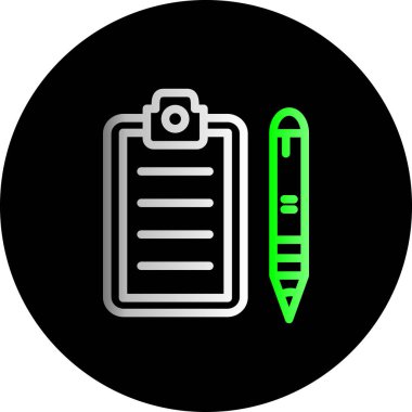 Belge vektör simgesi tasarımı olan pano