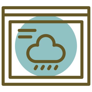 Bulut. Web simgesi basit illüstrasyon