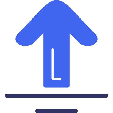 Yukarı ok web simgesi vektör illüstrasyonu