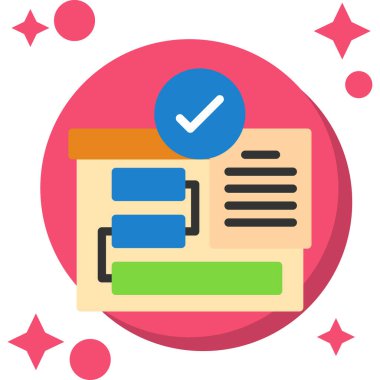 Kontrol listesi. Web simgesi basit illüstrasyon