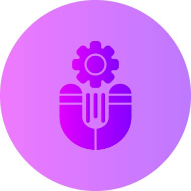 Bir çiçek simgesinin vektör illüstrasyonu