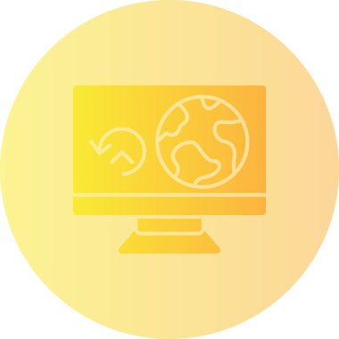 Küre. Web simgesi basit illüstrasyon