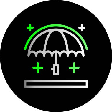 şemsiye ağ simgesi vektör illüstrasyonu