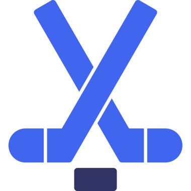 Buz hokeyi. Web simgesi basit illüstrasyon