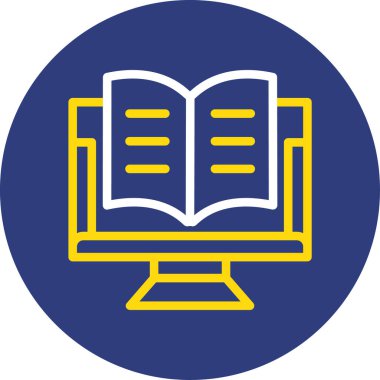 Kitap. Web simgesi basit illüstrasyon