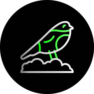 Kuş. Web simgesi basit illüstrasyon