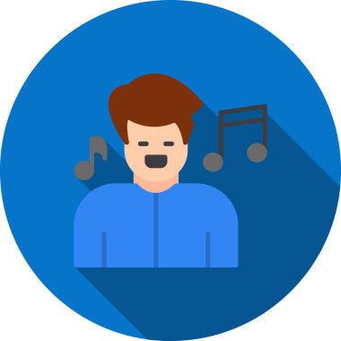 Kulaklıklı müzik adamı vektör illüstrasyon tasarımı