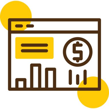 Dolar simgesi tasarımı, vektör illüstrasyonu