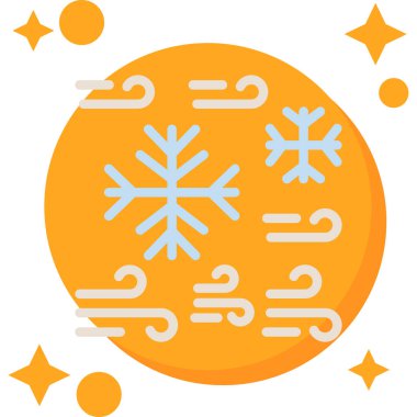 Kar tanesi. Web simgesi basit illüstrasyon