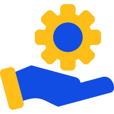 Çiçek simgesini tutan el.