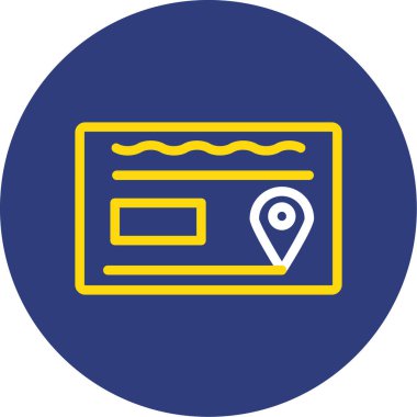 harita simgesi vektör illüstrasyonu