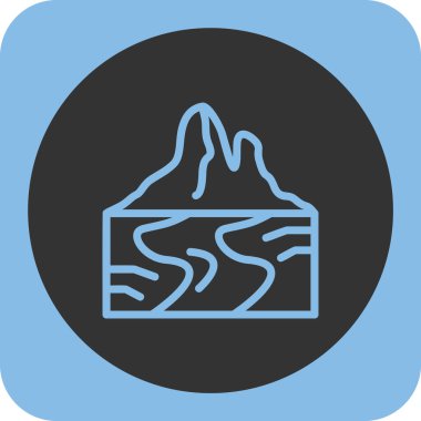 Soyut arkaplanda buz simgesi izole edildi