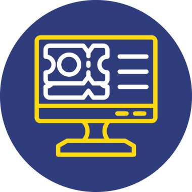 Bilgisayar. Web simgesi basit illüstrasyon