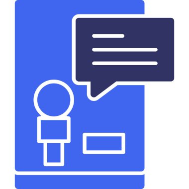 Konuş. Web simgesi basit illüstrasyon