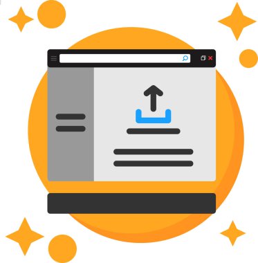 İnternet sayfası düz simgesi