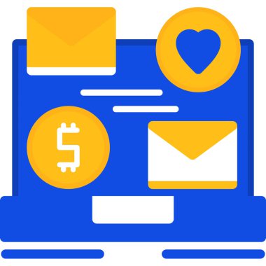 e-posta iş finans simgesi