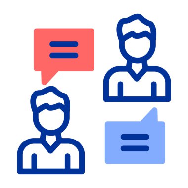 Sohbet ikonu. vektör illüstrasyonu.