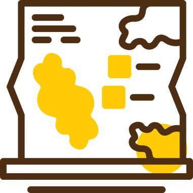 Bir harita simgesinin vektör illüstrasyonu