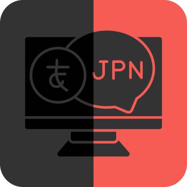  Japon vektör simgesi, illüstrasyon