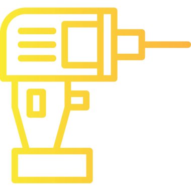 elektrikli matkap vektör çizgisi simgesi.
