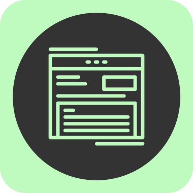 Web simgesinin vektör illüstrasyon simgesi