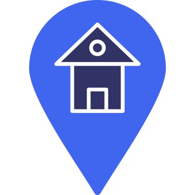 konum. Web simgesi basit illüstrasyon