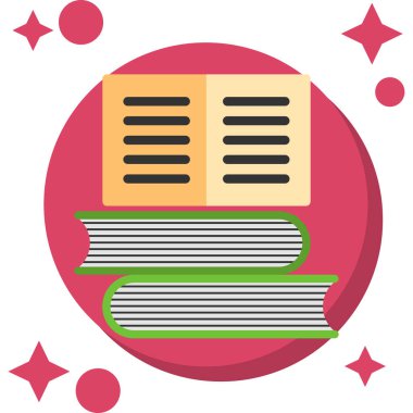 Kitap simgesi, modern basit illüstrasyon