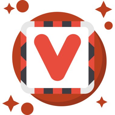 Casino chips düz simgesi