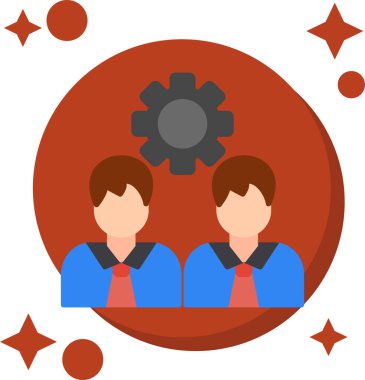 iş takım çalışması kutsal kişilerin resmi, vektör çizim