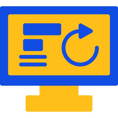 Bilgisayar. Basit tasarım düz resimleme